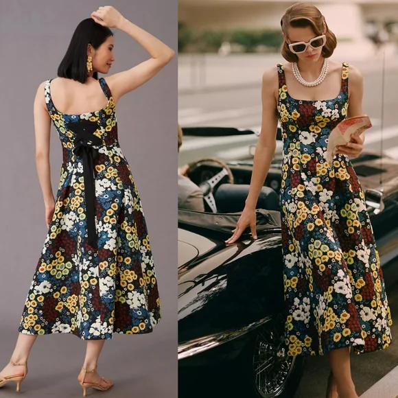 knee length dresses for ladies Maeve Midi Dress  Marine Layer